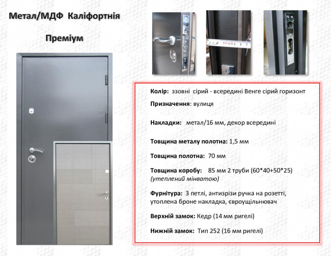 Метал МДФ Каліфорнія